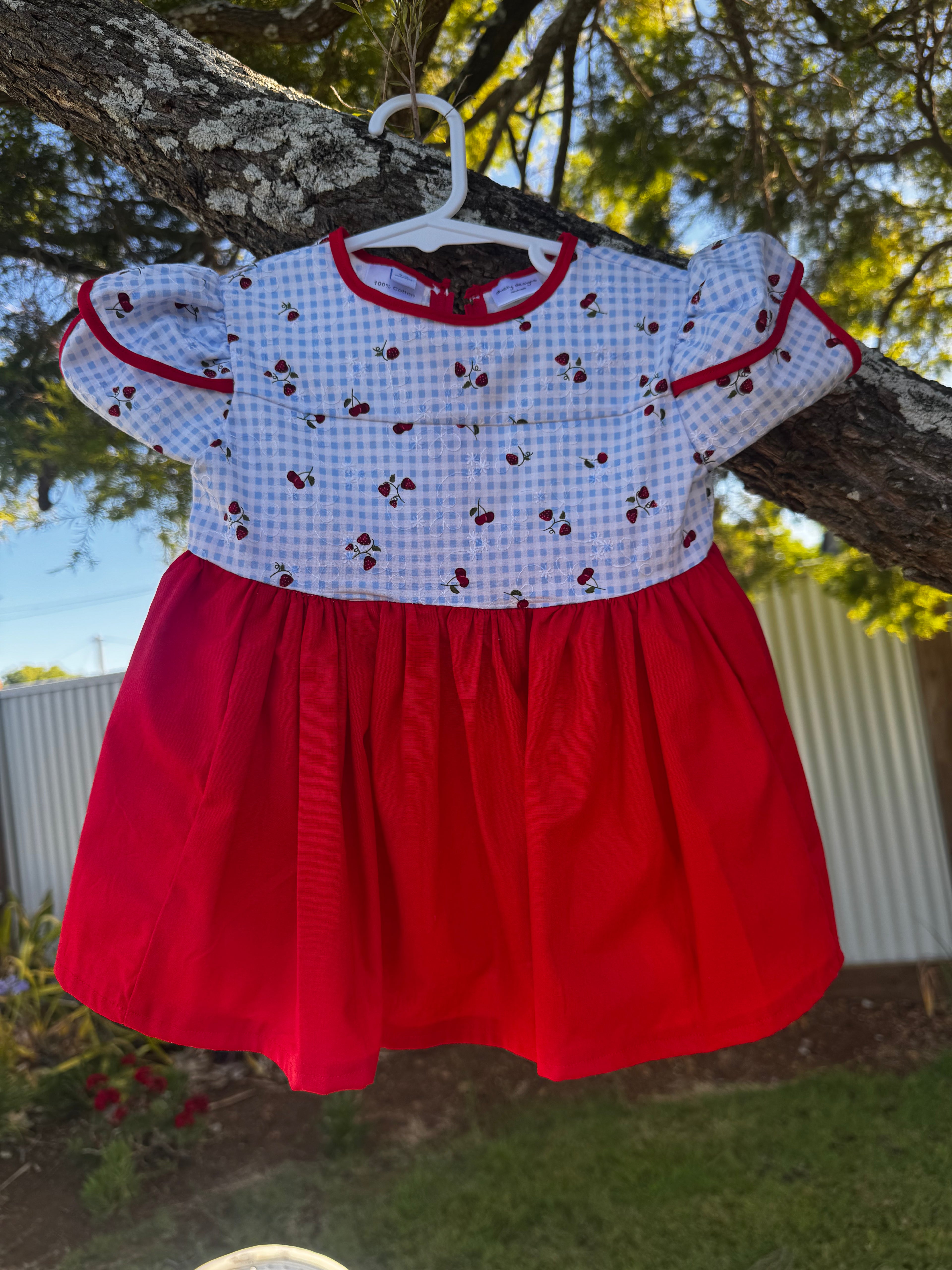 Strawberry on Red Dress