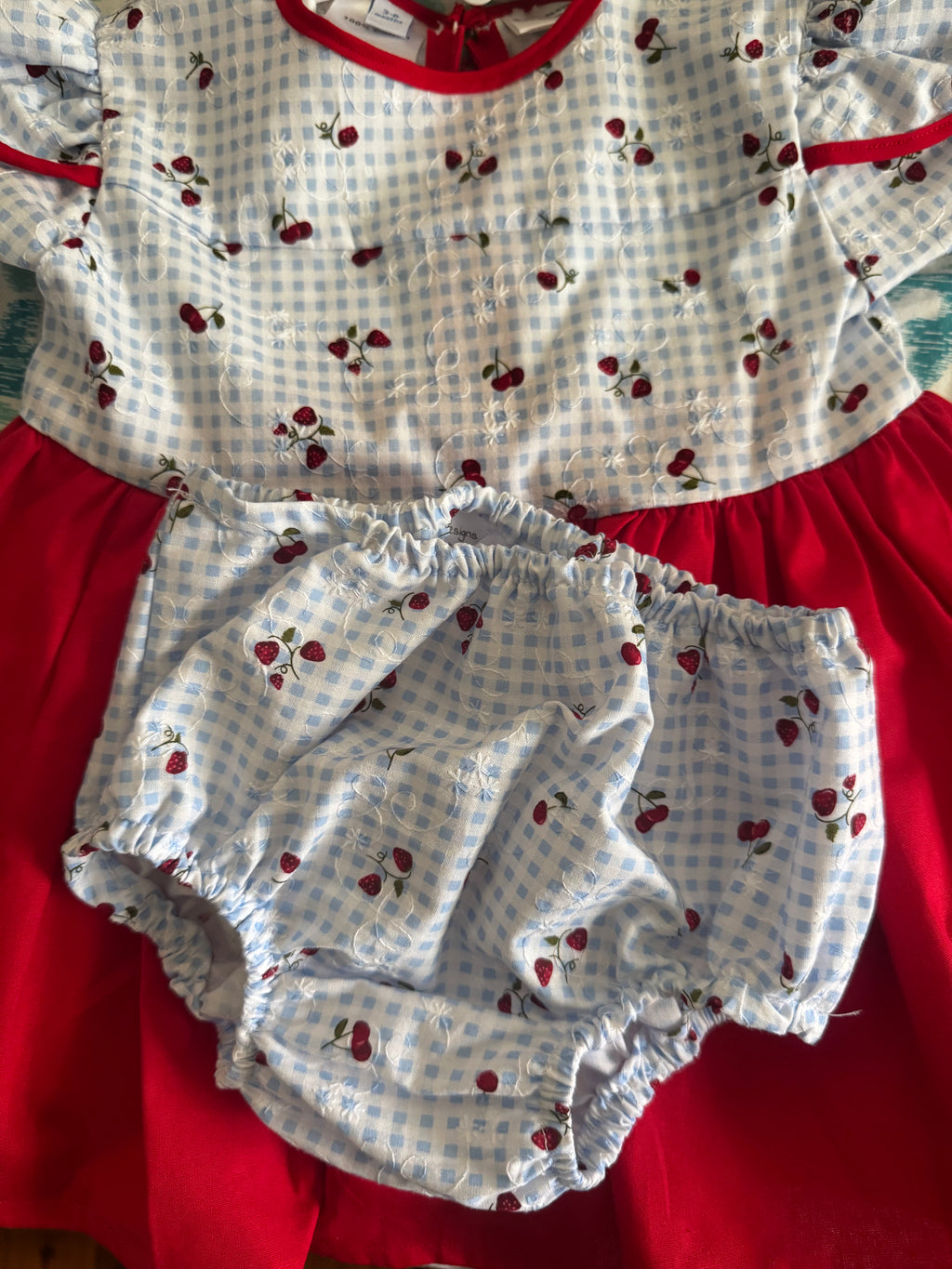 Strawberry on Red Dress