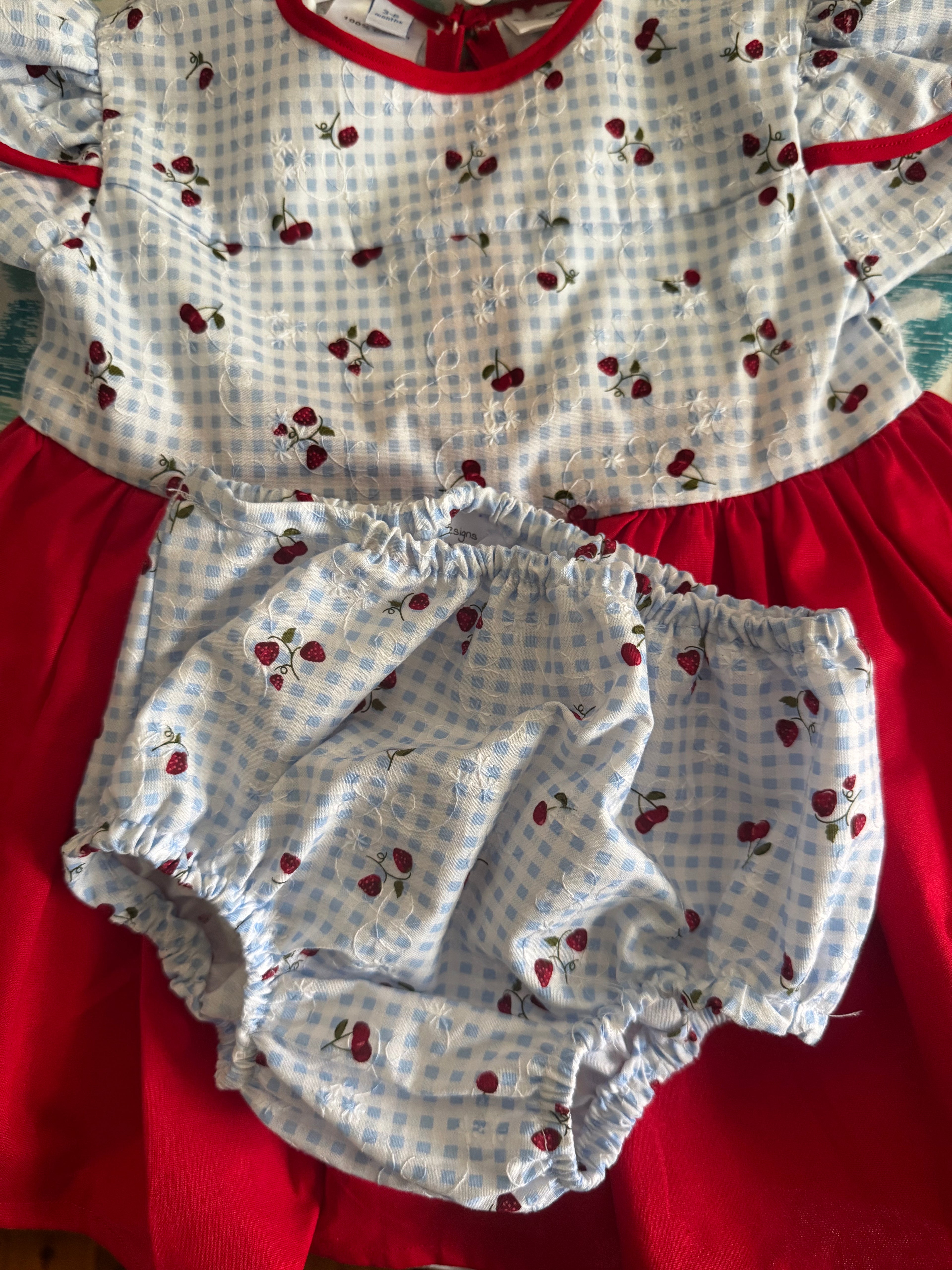 Strawberry on Red Dress